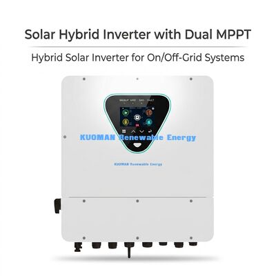 Máy biến đổi năng lượng mặt trời lai 6KW với MPPT kép và xếp hạng IP65 cho sử dụng gia đình và thương mại