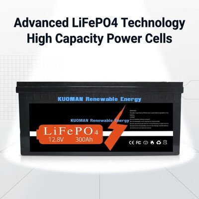 Pin Lithium 12V 300Ah tùy chỉnh với 3840Wh năng lượng và 8000 chu kỳ sử dụng để lưu trữ năng lượng