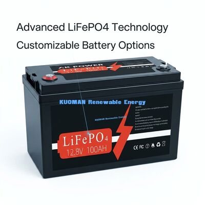 12V 100Ah 1280Wh Lithium pin chu kỳ sâu với 8000 chu kỳ tuổi thọ để lưu trữ năng lượng và năng lượng xe gôn
