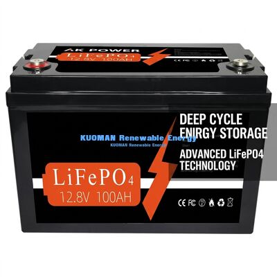 12V 100Ah 1280Wh Lithium pin chu kỳ sâu với 8000 chu kỳ tuổi thọ để lưu trữ năng lượng và năng lượng xe gôn