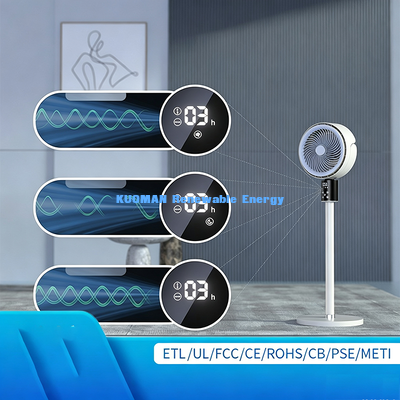 Ventilator lưu thông không khí đứng yên tĩnh, 70° góc rộng dao động bàn sàn Ventilator Turbo kép