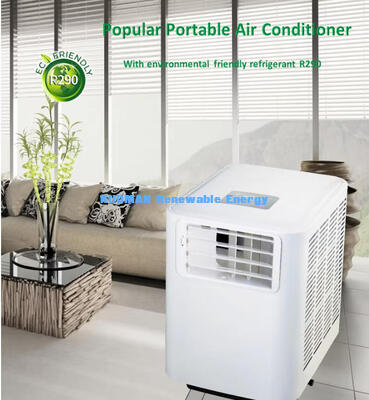 Điều hòa di động yên tĩnh 9000 BTU 45-52dB Hệ thống tự bay hơi tiếng ồn thấp Phòng ngủ AC di động có bộ lưu trữ từ xa