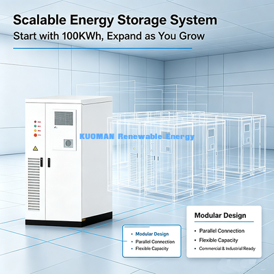 Hệ thống lưu trữ năng lượng LiFePO4 ESS mạnh mẽ 100KWh Môi trường khắc nghiệt thích nghi cho sử dụng kho công nghiệp