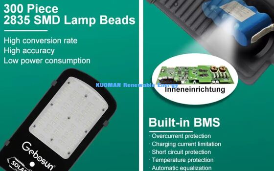 Đèn đường năng lượng mặt trời chống nước IP65 Cảm biến chuyển động PIR Tự động bật tắt Đèn sân vườn ngoài trời