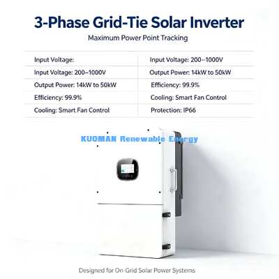 350A Tối đa sạc xả dòng 18kW 3 pha pha pin mặt trời Inverter