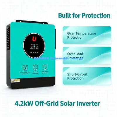 Biến tần năng lượng mặt trời lai 24V 4200W Hệ thống năng lượng mặt trời gia đình nối lưới độc lập