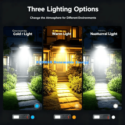 IP65 Waterproof Solar LED Courtyard Light Auto On Off Dusk Dawn Backyard Villa Yard Security Light