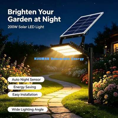 Đèn LED Floodlight Năng lượng Mặt trời 24000 Lumen 200W Chống nước IP65 Sân trang trại Sân vận động