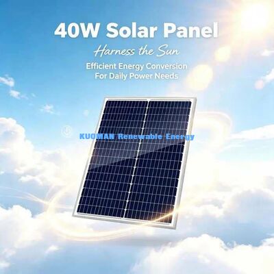40-Watt Monocrystalline PV Panel Low-Light Performance Cho Camera An ninh ngoài trời