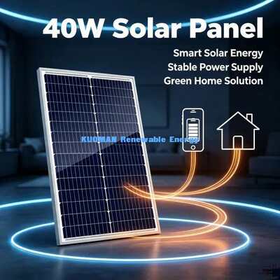 Phân tích năng lượng mặt trời đơn tinh thể thủy tinh nóng 40W cho nhà kính và nhà nghỉ từ xa