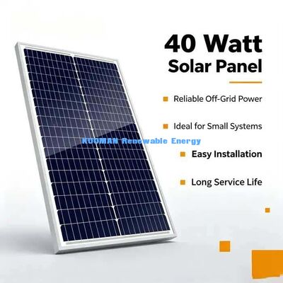 Phân tích năng lượng mặt trời đơn tinh thể 40W cho năng lượng biển thuyền, đèn sân và camera giám sát