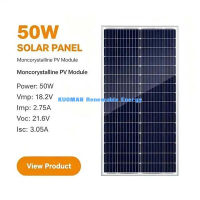 50W Phân tích năng lượng mặt trời hiệu quả cao 700V Hệ thống điện áp bình chọn An toàn ngoài lưới điện
