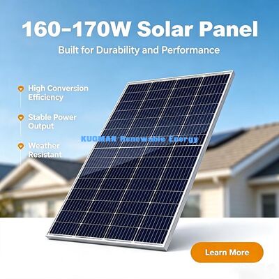 Tấm Pin Năng Lượng Mặt Trời Chống Chịu Thời Tiết 160W, Hỗ Trợ Nối Tiếp-Song Song Cho Hệ Thống Pin Mặt Trời Tùy Chỉnh