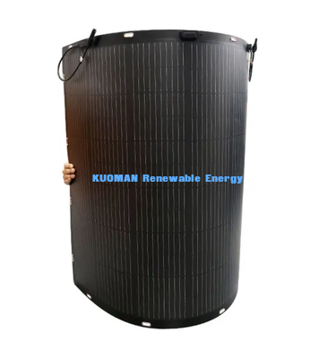 Tấm pin năng lượng mặt trời linh hoạt 200W chịu tải nặng, Tấm pin năng lượng mặt trời có thể uốn cong gia cố bằng sợi carbon cho du lịch RV & hàng hải dài hạn