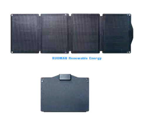 Tấm pin năng lượng mặt trời di động có thể gập lại 50W, Bộ sạc năng lượng mặt trời ETFE DC USB-A Type-C cho Cắm trại Leo núi