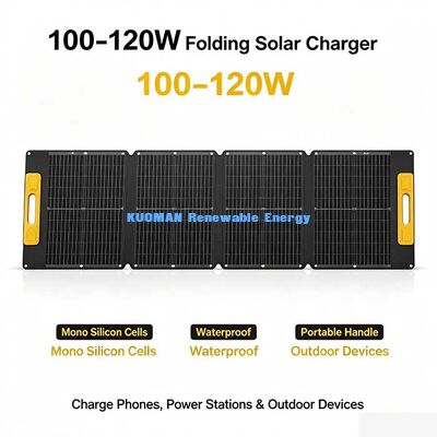 120W ETFE chống nước tấm pin mặt trời gấp, Bộ sạc năng lượng mặt trời di động cho máy phát điện di động & RV Power