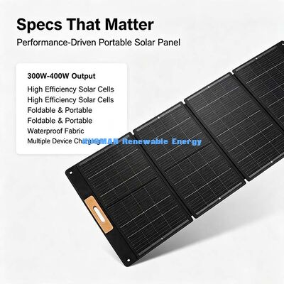 Bộ sạc năng lượng mặt trời chống thấm gấp 400W, Bảng năng lượng mặt trời di động ngoài lưới cho xe hơi & Overlanding
