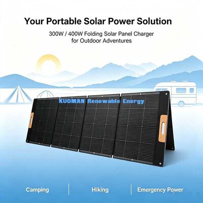 Bộ sạc tấm pin mặt trời ngoài trời gấp 300W, nguồn điện mặt trời ngoài lưới nhẹ