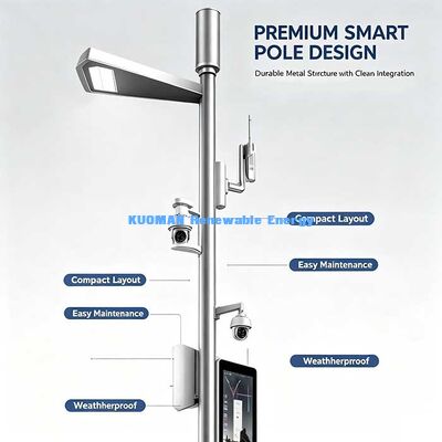 Cột thành phố thông minh cấp công nghiệp, đèn đường thông minh đa chức năng với NB-IoT, hỗ trợ truyền thông LoRa