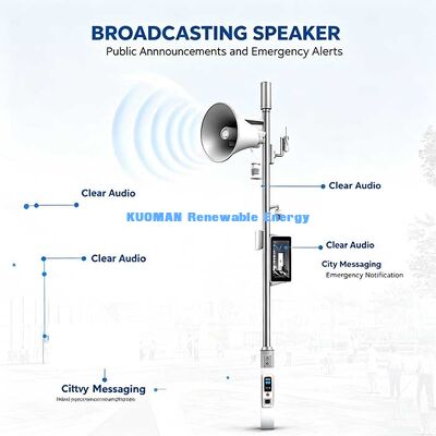 Smart Street Light Pole, Smart Pole tích hợp cho cộng đồng thông minh, khu vực đẹp và đường đô thị