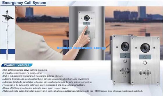 Multi-Sensor Solar Smart Pole, giám sát thời tiết, loa phát sóng & Camera giám sát HD