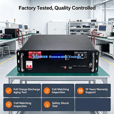 Vỏ pin LiFePO4 dạng rack có hỗ trợ OEM/ODM, chức năng tùy chỉnh thương hiệu