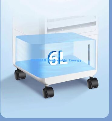 Mobile Evaporative Cooling Fan with Wheels, 7L Water Tank Humidifier Air Purifier for Room