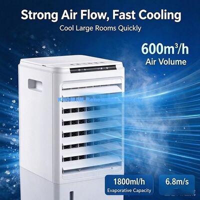 Summer Portable Water Air Cooler, Natural Sleep Wind Mode Mobile Evaporative Cooler Fan